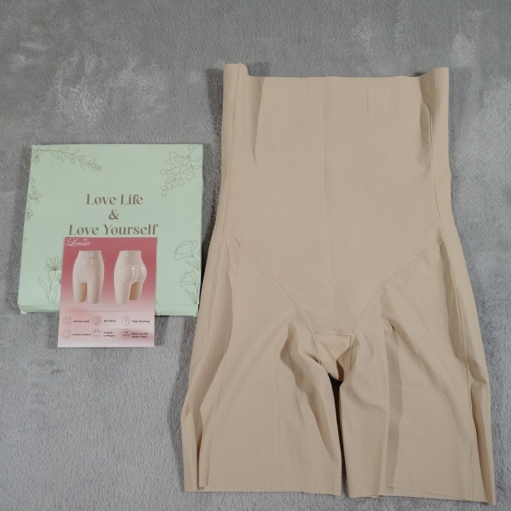 Levao Tummy Control Shaper Shorts Ladies L Beige High Waist Slimming Comfort